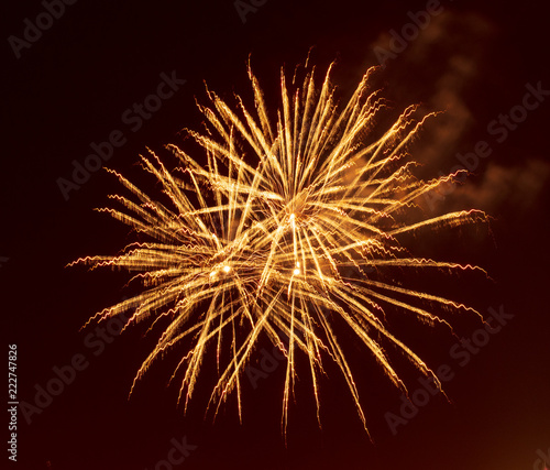 Fireworks in the night sky as a background