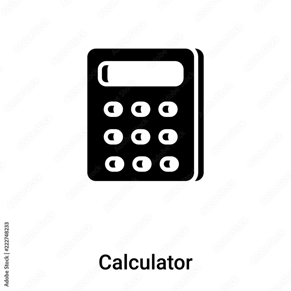 Calculator icon vector isolated on white background, logo concept of Calculator sign on transparent background, black filled symbol Calculator icon vector isolated on white background, logo concept of Calculator sign on transparent background, black filled symbol