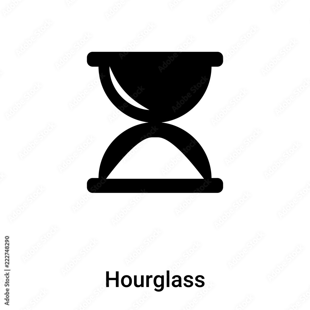 Hourglass icon vector isolated on white background, logo concept of Hourglass sign on transparent background, black filled symbol Hourglass icon vector isolated on white background, logo concept of Hourglass sign on transparent background, black filled symbol