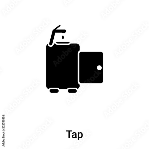 Tap icon vector isolated on white background, logo concept of Tap sign on transparent background, black filled symbol