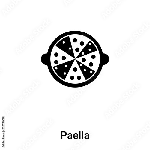 Paella icon vector isolated on white background, logo concept of Paella sign on transparent background, black filled symbol