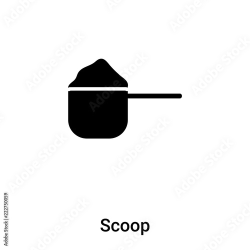 Scoop icon vector isolated on white background, logo concept of Scoop sign on transparent background, black filled symbol