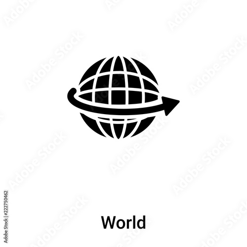 World icon vector isolated on white background, logo concept of World sign on transparent background, black filled symbol