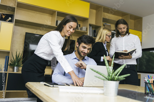 Young business people worki...