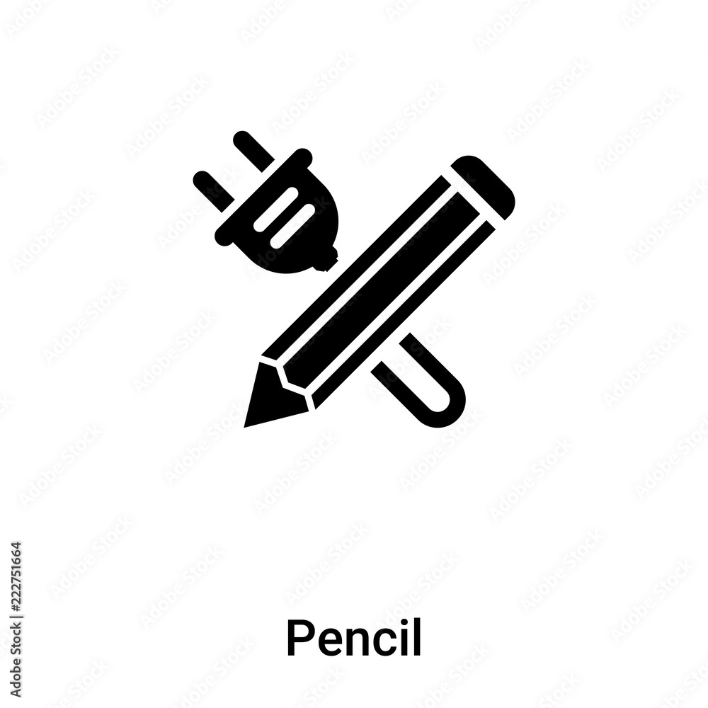 Pencil icon vector isolated on white background, logo concept of Pencil sign on transparent background, black filled symbol Pencil icon vector isolated on white background, logo concept of Pencil sign on transparent background, black filled symbol