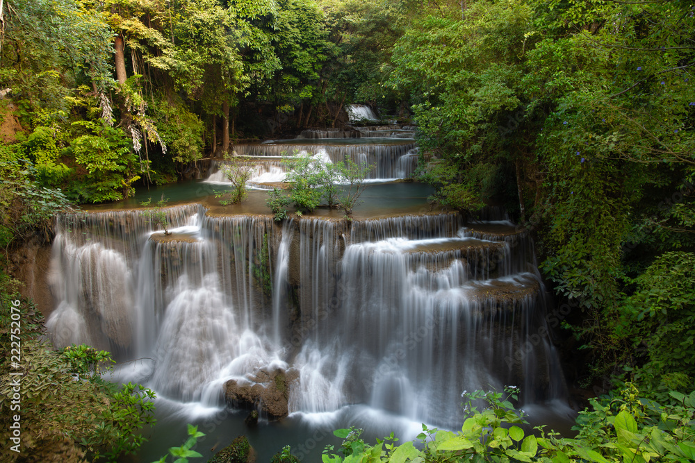 Beautiful Huai Mae Khamin Waterfall In the forest of western Thailand. Beautiful Huai Mae Khamin Waterfall In the forest of western Thailand.