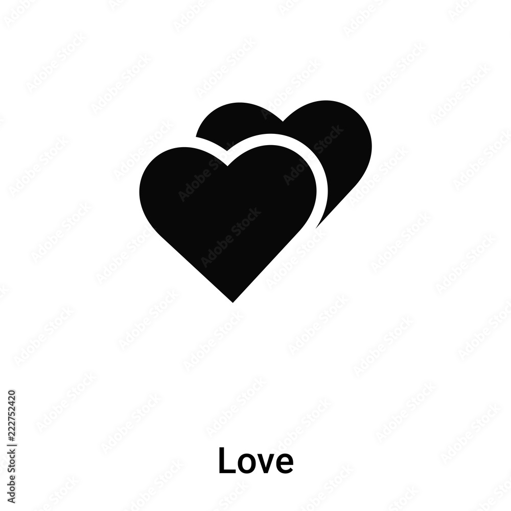 Love icon vector isolated on white background, logo concept of Love sign on transparent background, black filled symbol Love icon vector isolated on white background, logo concept of Love sign on transparent background, black filled symbol