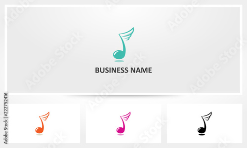 Music Note Wing Logo
