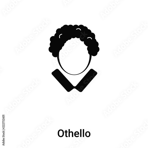 Othello icon vector isolated on white background, logo concept of Othello sign on transparent background, black filled symbol