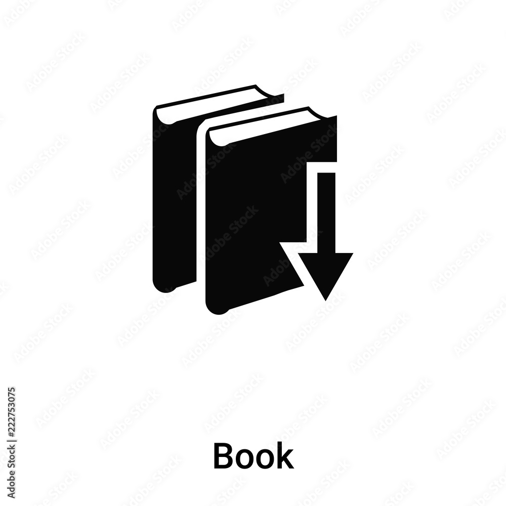 Book icon vector isolated on white background, logo concept of Book sign on transparent background, black filled symbol Book icon vector isolated on white background, logo concept of Book sign on transparent background, black filled symbol