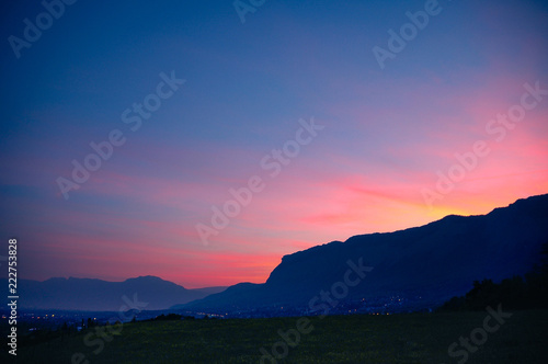 In den Bergen  Himmel   ber Grenoble  Alpenregion