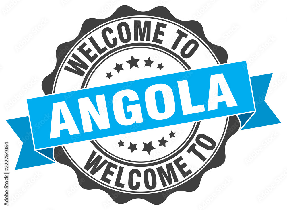 Fototapeta premium Angola round ribbon seal