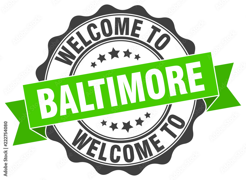 Fototapeta premium Baltimore round ribbon seal