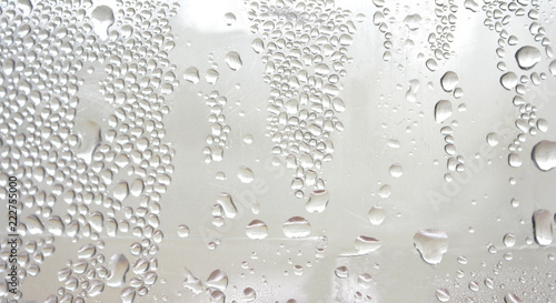 Canvas Print Water drops on a glass window