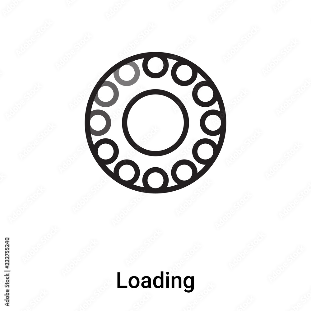 Loading icon vector isolated on white background, logo concept of Loading sign on transparent background, black filled symbol Loading icon vector isolated on white background, logo concept of Loading sign on transparent background, black filled symbol