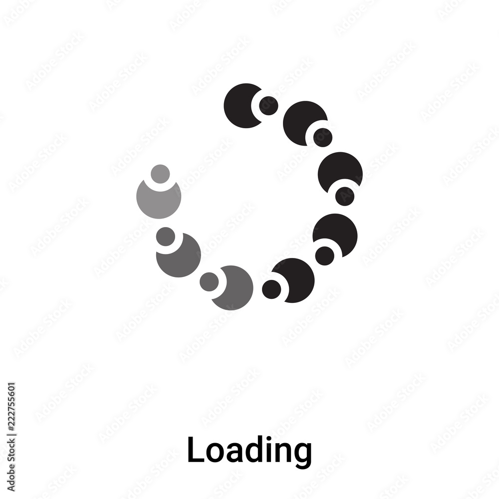 Loading icon vector isolated on white background, logo concept of Loading sign on transparent background, black filled symbol Loading icon vector isolated on white background, logo concept of Loading sign on transparent background, black filled symbol