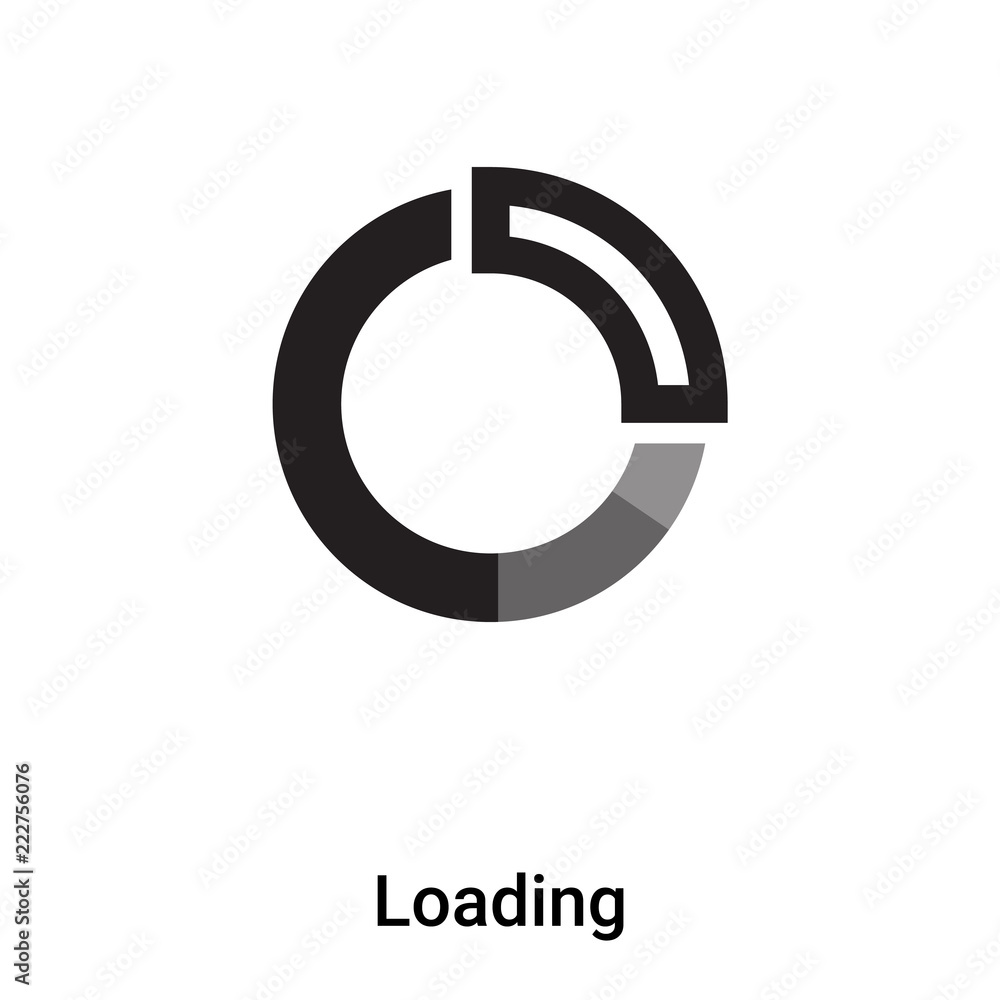 Loading icon vector isolated on white background, logo concept of Loading sign on transparent background, black filled symbol Loading icon vector isolated on white background, logo concept of Loading sign on transparent background, black filled symbol