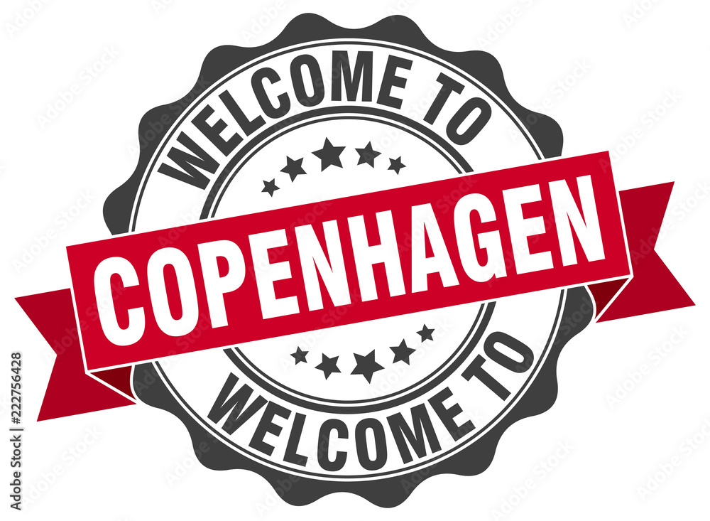Obraz premium Copenhagen round ribbon seal