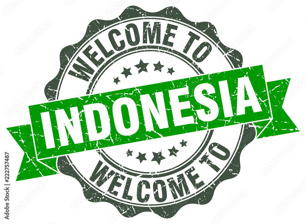 Indonesia round ribbon seal Indonesia round ribbon seal