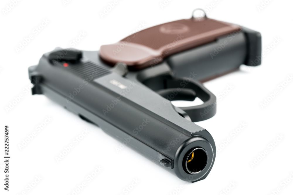 Automatic gun pistol on dark background Automatic gun pistol on dark background
