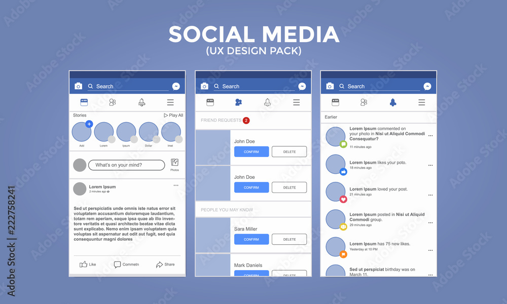 Social Media UX Design Pack