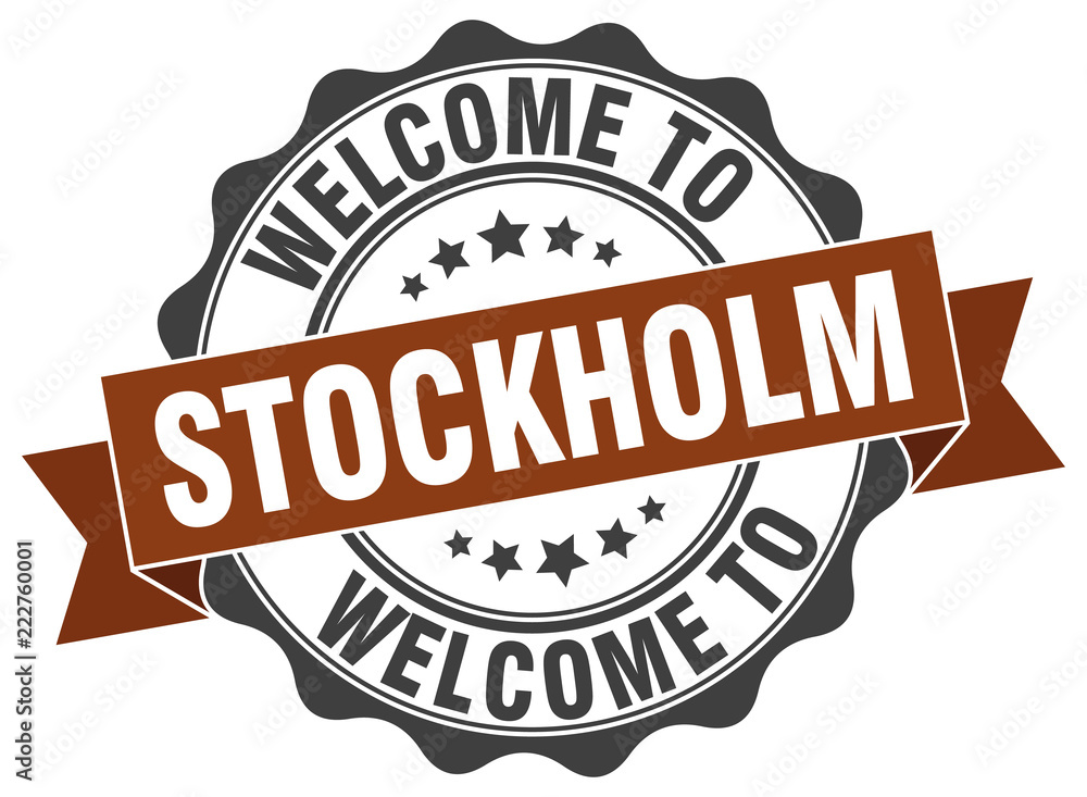 Fototapeta premium Stockholm round ribbon seal