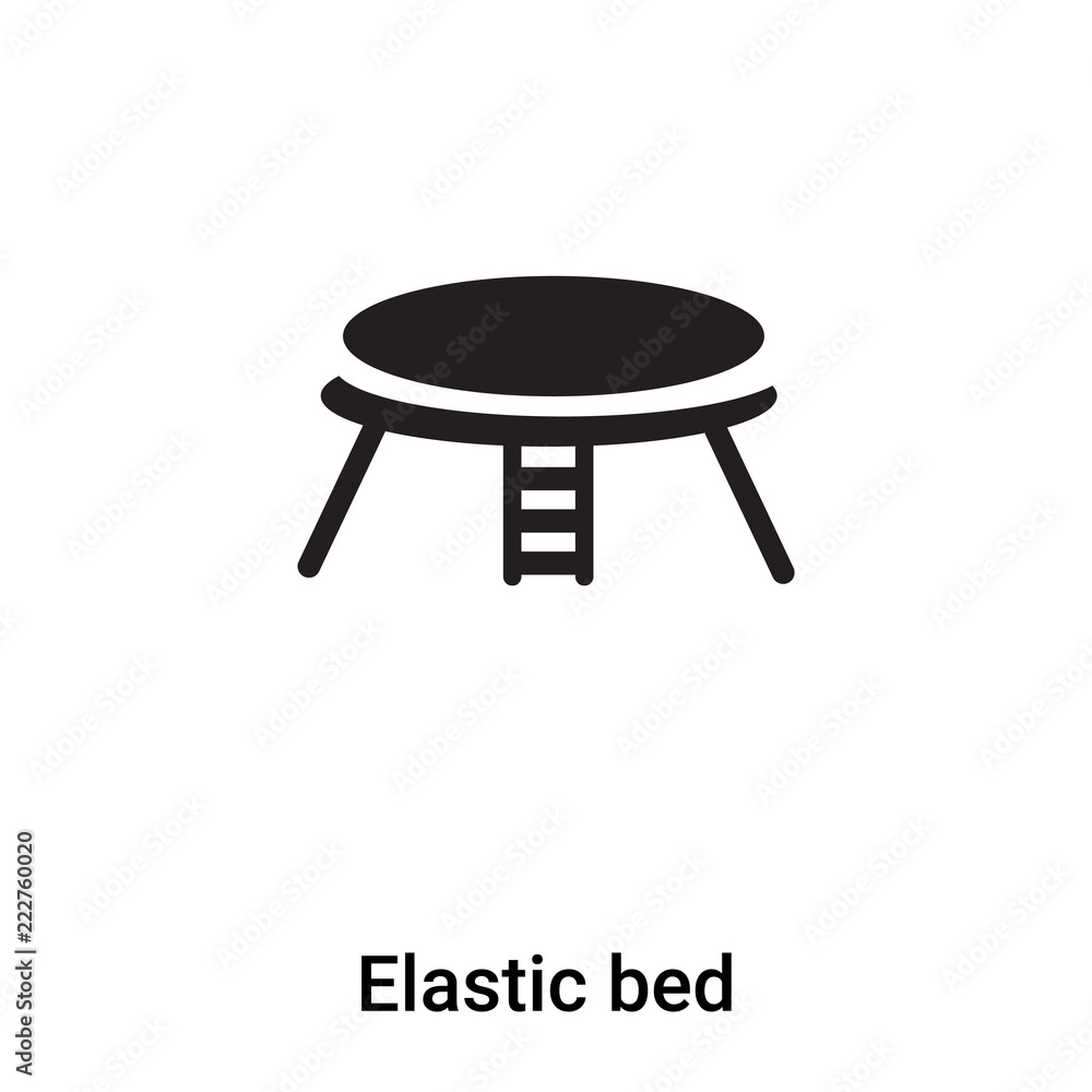 Elastic bed icon vector isolated on white background, logo concept of Elastic bed sign on transparent background, black filled symbol Elastic bed icon vector isolated on white background, logo concept of Elastic bed sign on transparent background, black filled symbol