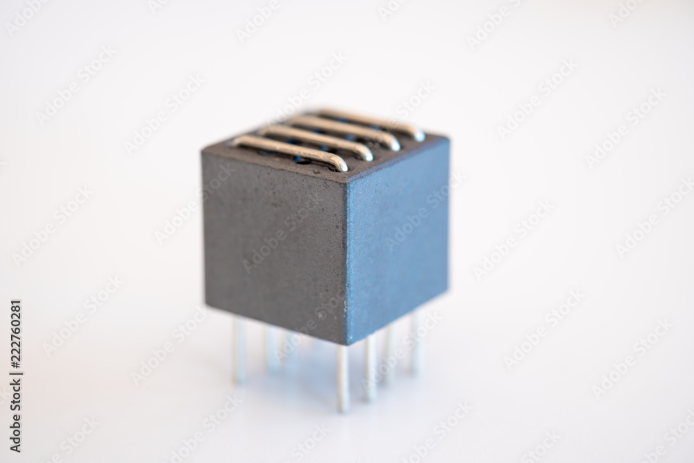 Electronic transformer isolated on white background Electronic transformer isolated on white background