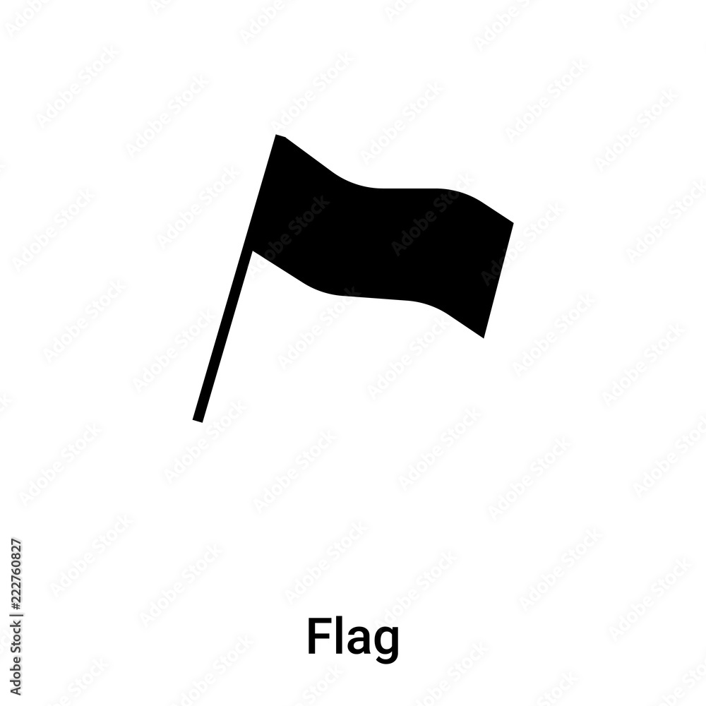 Flag icon vector isolated on white background, logo concept of Flag sign on transparent background, black filled symbol Flag icon vector isolated on white background, logo concept of Flag sign on transparent background, black filled symbol