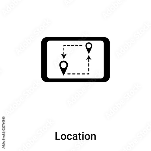 Location icon vector isolated on white background, logo concept of Location sign on transparent background, black filled symbol
