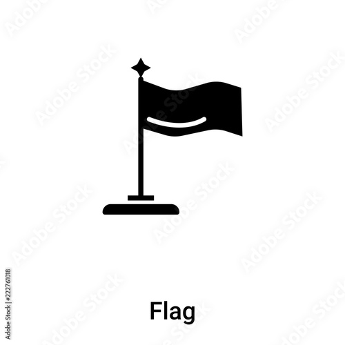 Flag icon vector isolated on white background, logo concept of Flag sign on transparent background, black filled symbol