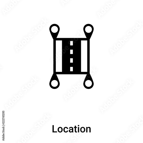 Location icon vector isolated on white background, logo concept of Location sign on transparent background, black filled symbol