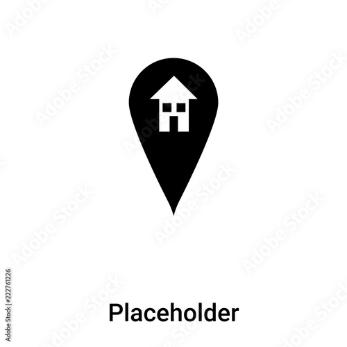 Placeholder icon vector isolated on white background, logo concept of Placeholder sign on transparent background, black filled symbol