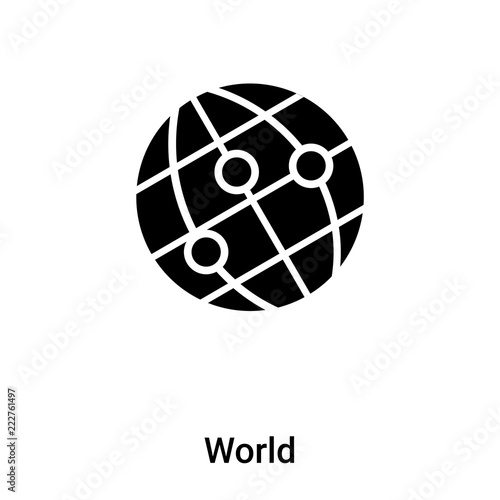 World icon vector isolated on white background, logo concept of World sign on transparent background, black filled symbol