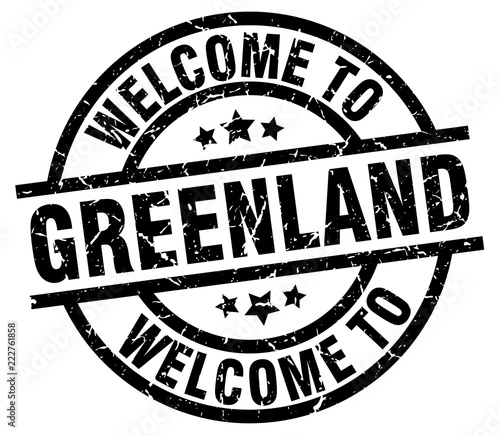 welcome to Greenland black stamp
