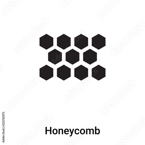Honeycomb icon vector isolated on white background, logo concept of Honeycomb sign on transparent background, black filled symbol