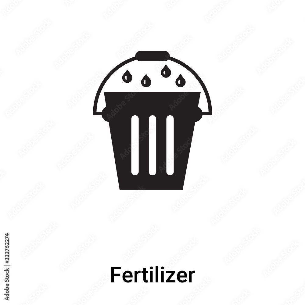 Fertilizer icon vector isolated on white background, logo concept of Fertilizer sign on transparent background, black filled symbol Fertilizer icon vector isolated on white background, logo concept of Fertilizer sign on transparent background, black filled symbol