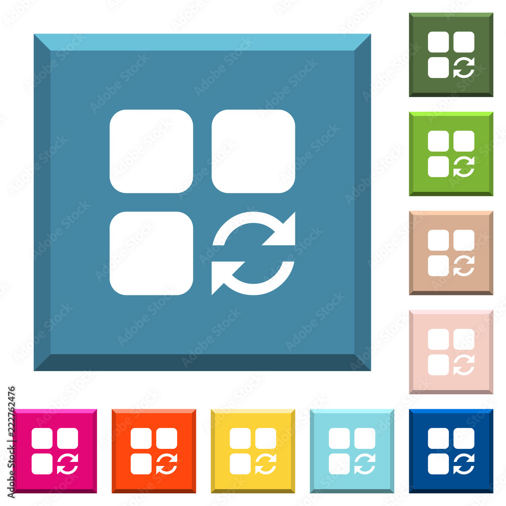 Refresh component white icons on edged square buttons Refresh component white icons on edged square buttons