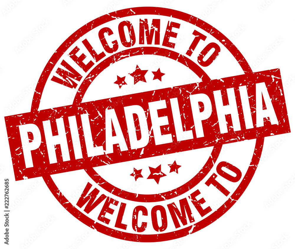 welcome to Philadelphia red stamp welcome to Philadelphia red stamp
