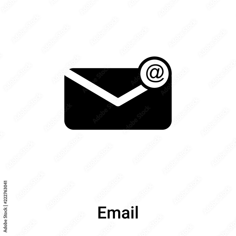 Email icon vector isolated on white background, logo concept of Email sign on transparent background, black filled symbol Email icon vector isolated on white background, logo concept of Email sign on transparent background, black filled symbol