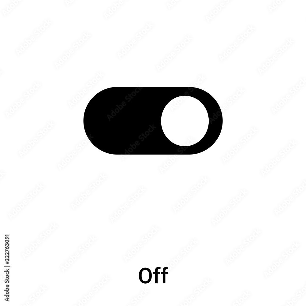 Off icon vector isolated on white background, logo concept of Off sign on transparent background, black filled symbol Off icon vector isolated on white background, logo concept of Off sign on transparent background, black filled symbol