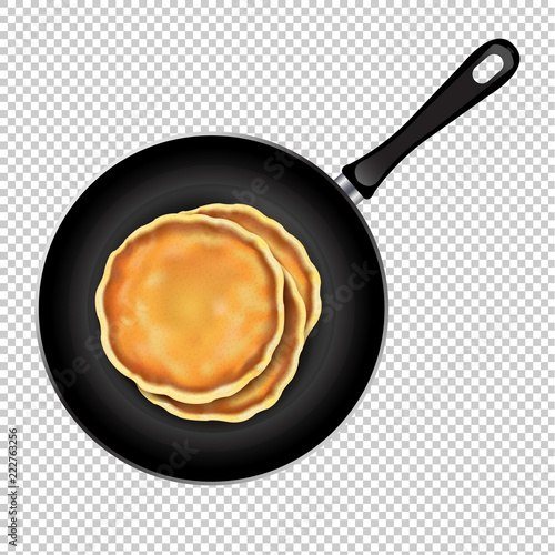 Pancakes In Frying Pan Transparent Background