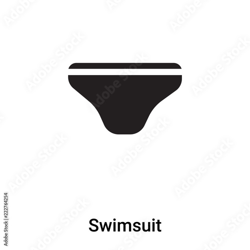 Swimsuit icon vector isolated on white background, logo concept of Swimsuit sign on transparent background, black filled symbol