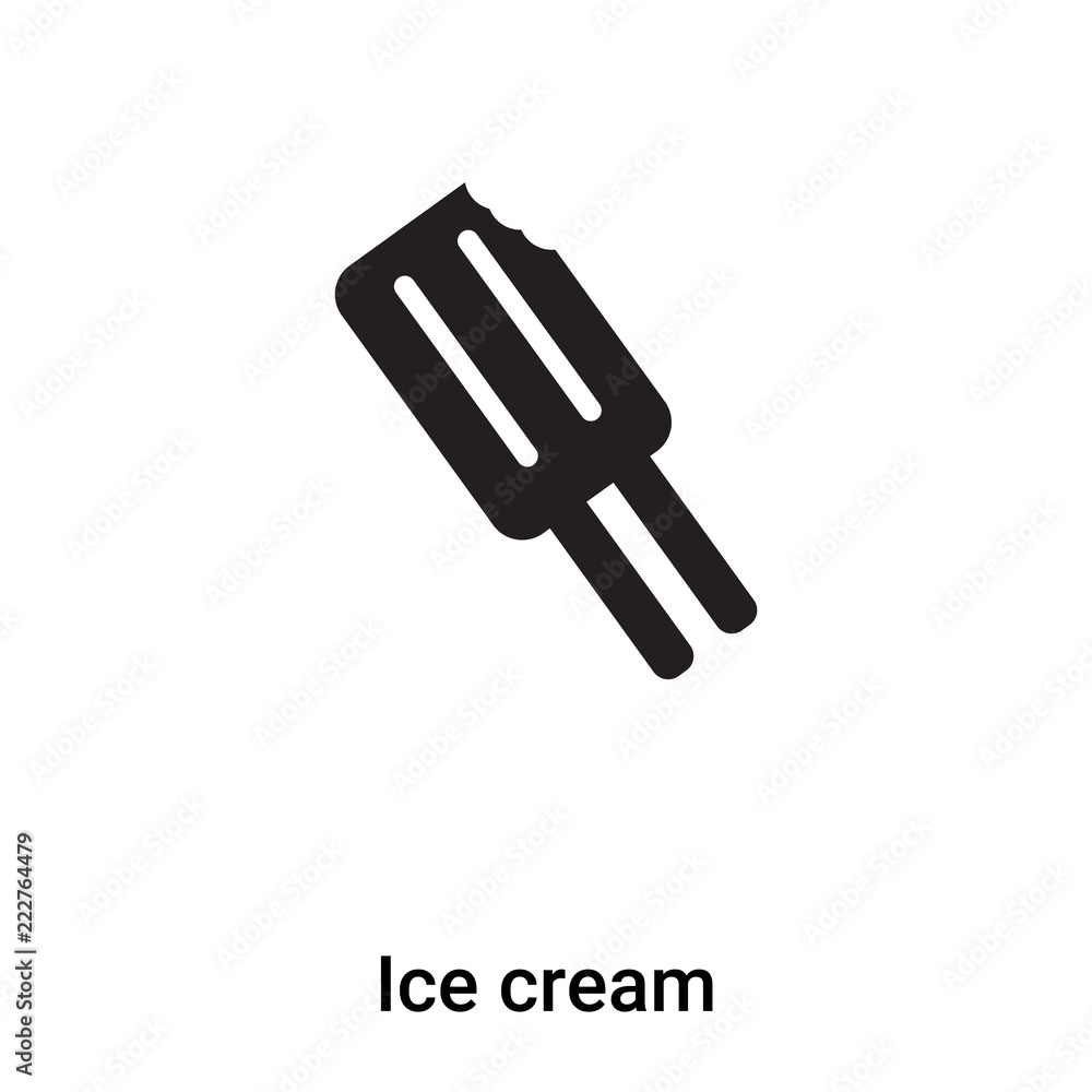 Ice cream icon vector isolated on white background, logo concept of Ice cream sign on transparent background, black filled symbol Ice cream icon vector isolated on white background, logo concept of Ice cream sign on transparent background, black filled symbol