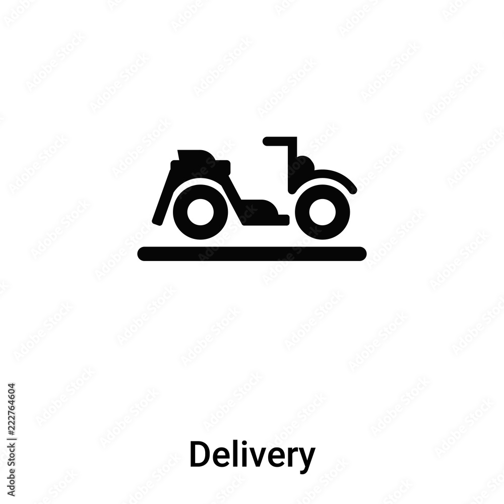Delivery icon vector isolated on white background, logo concept of Delivery sign on transparent background, black filled symbol Delivery icon vector isolated on white background, logo concept of Delivery sign on transparent background, black filled symbol