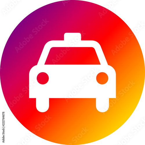 Icono ilustración coche taxi
