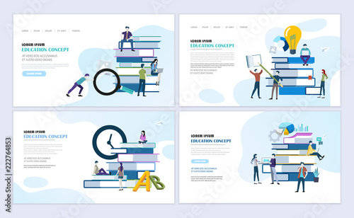 Education concept web page design