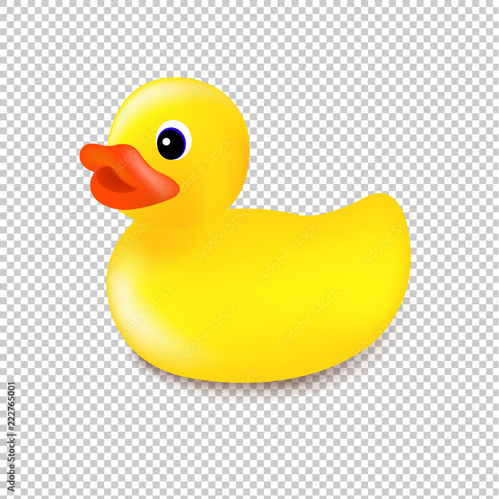 Fototapeta premium Rubber Duck Isolated Transparent Background