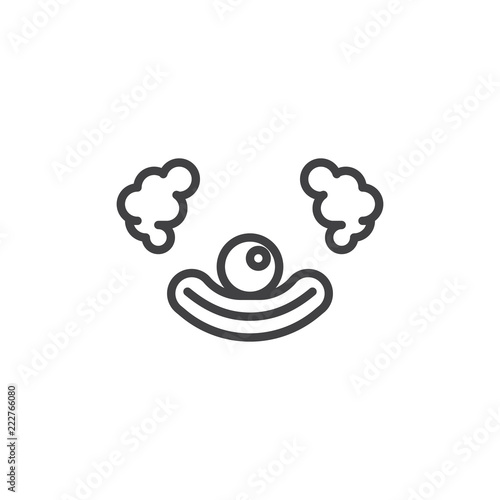 Clown mask outline icon. linear style sign for mobile concept and web design. Party mask simple line vector icon. Symbol, logo illustration. Pixel perfect vector graphics