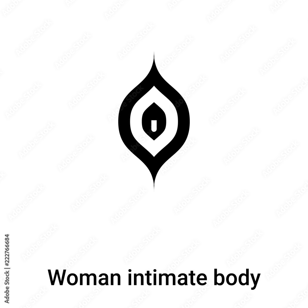 Intimate Icon Woman intimate body part icon vector isolated on white background, logo ...